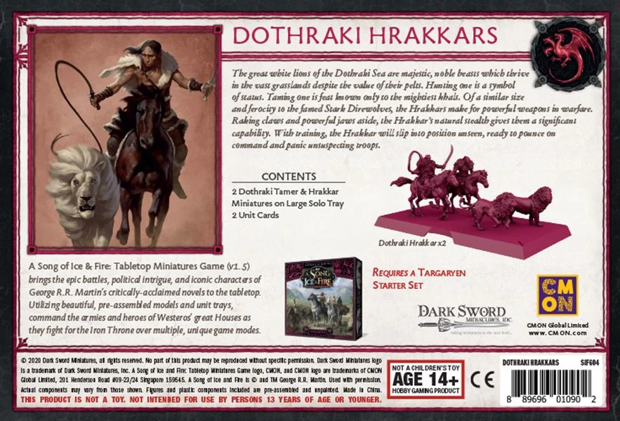 CMON Global Limited A Song Of Ice & Fire: Tabletop Miniatures Game – Targaryen Dothraki Hrakkers 2 CMON Global Limited A Song Of Ice & Fire: Tabletop Miniatures Game – Targaryen Dothraki Hrakkers