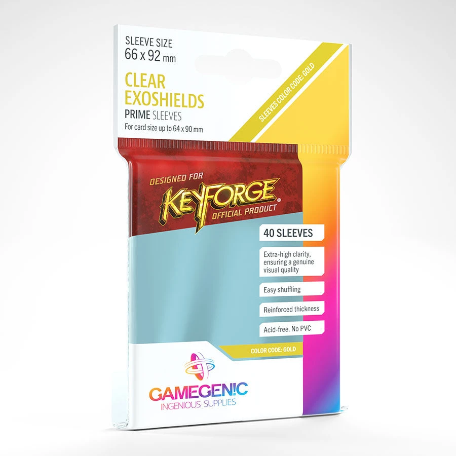 Gamegenic - Keyforge Exoshields Sleeves - Clear Jun 13-19, 2022 1 Gamegenic - Keyforge Exoshields Sleeves - Clear Jun 13-19, 2022