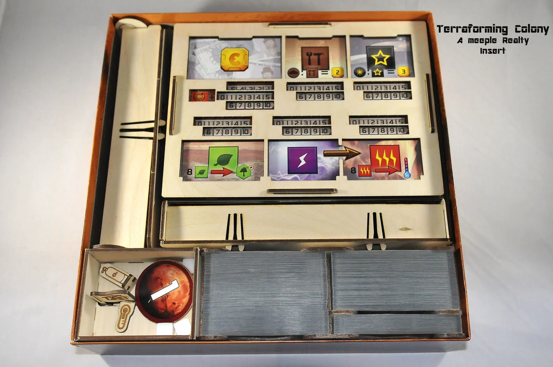 Meeple Realty - Terraforming Colony Insert (Compatible With TERRAFORMING MARS™ Second Edition) 3 Meeple Realty - Terraforming Colony Insert (Compatible With TERRAFORMING MARS™ Second Edition)