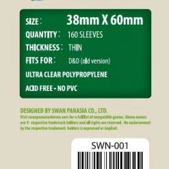 SWAN Sleeves - Card Sleeves (38 X 60 Mm) - 160 Pack, Thin Sleeves Jun 13-19, 2022