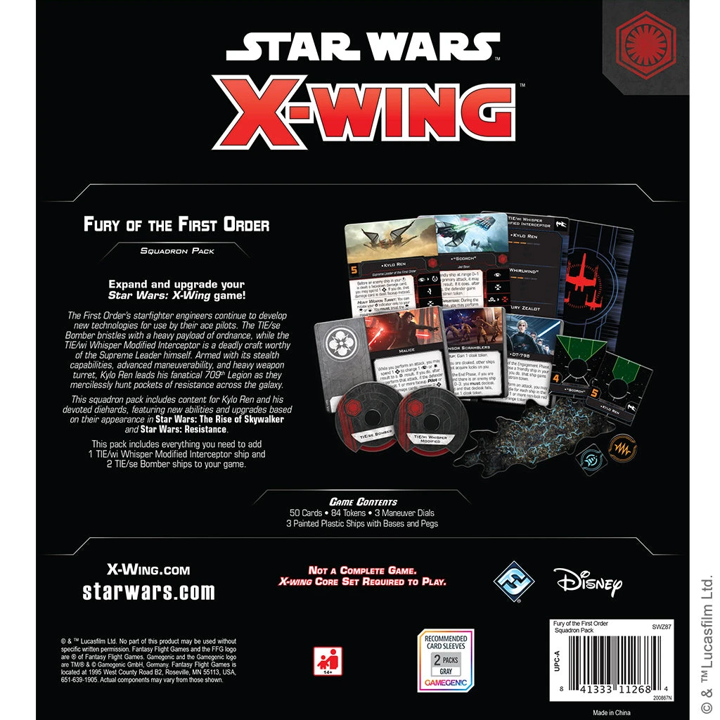 Fantasy Flight Games Star Wars X-Wing (Second Edition): Fury Of The First Order Squadron Pack 5 Fantasy Flight Games Star Wars X-Wing (Second Edition): Fury Of The First Order Squadron Pack