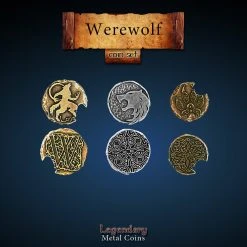 Drawlab Entertainment Legendary Metal Coins: Season 5 - Werewolf Coin Set (24 Pcs)